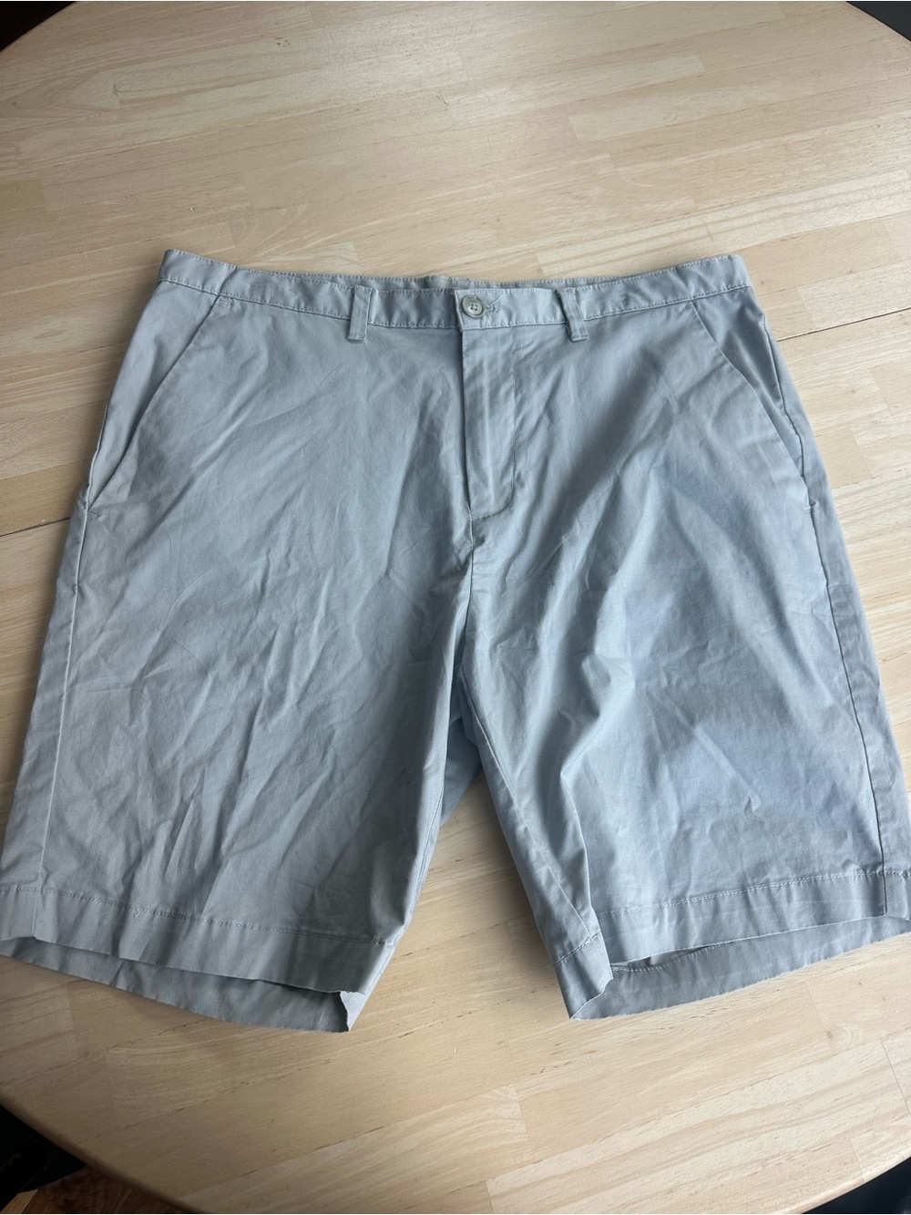 Calvin Klein Light Gray Flat Front Chino Shorts